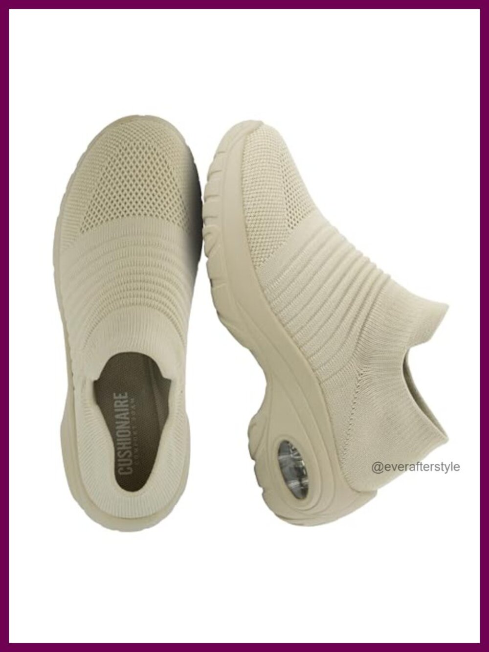 CUSHIONAIRE Breeze Easy Slip On Womens Sneakers Breathable Mesh Walking Shoes